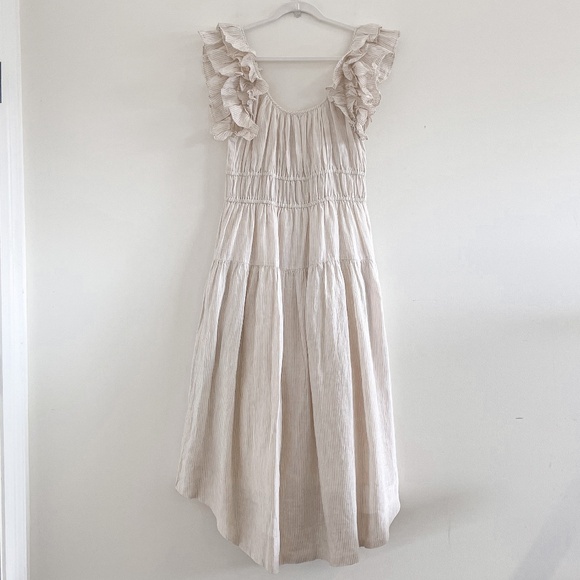 Ulla Johnson Rissa Dress in Sand 10 - Picture 12 of 16
